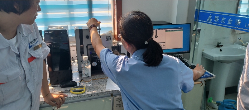 接觸角交機實況：聯友金浩新型材料